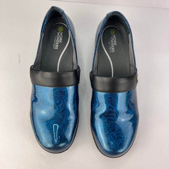 EUC Dansko Work Wonders Women's 42 Blue Nursing Shoes Clogs Slip On lightweight - Picture 10 of 12